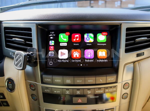 2012-2015 LX570 Apple CarPlay inside the vehicle