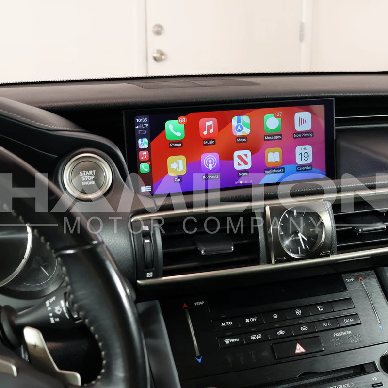 Picture of 2013-2018 Lexus IS Apple Carplay Conversion kit screen installed in car